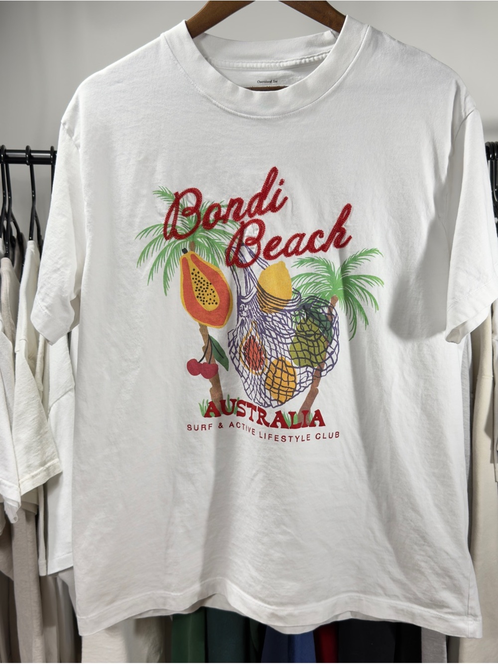 Bondi Beach Australia White Graphic T-Shirt